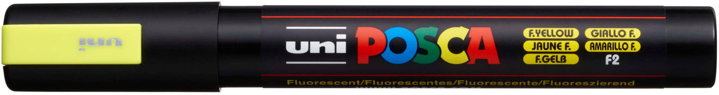 Marcador Posca 5M Amarillo Fluorescente