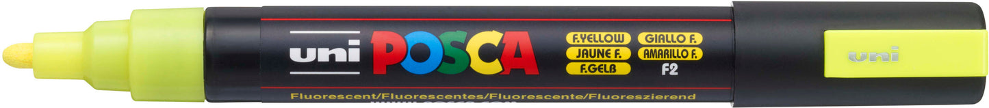 Marcador Posca 5M Amarillo Fluorescente