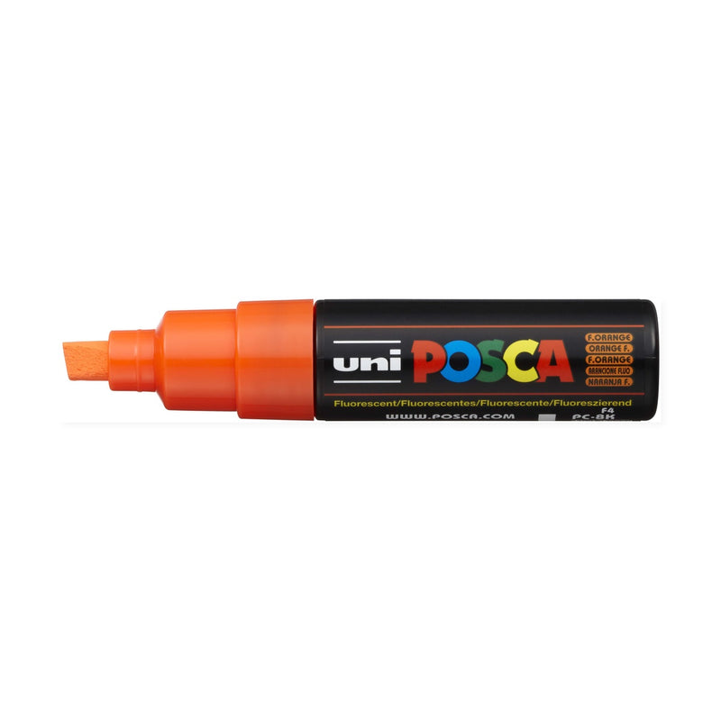 Marcador Posca 8K Naranjo Fluorescente