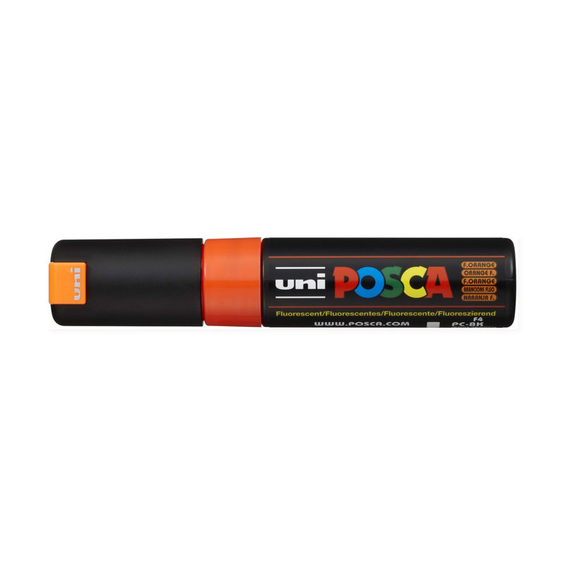 Marcador Posca 8K Naranjo Fluorescente