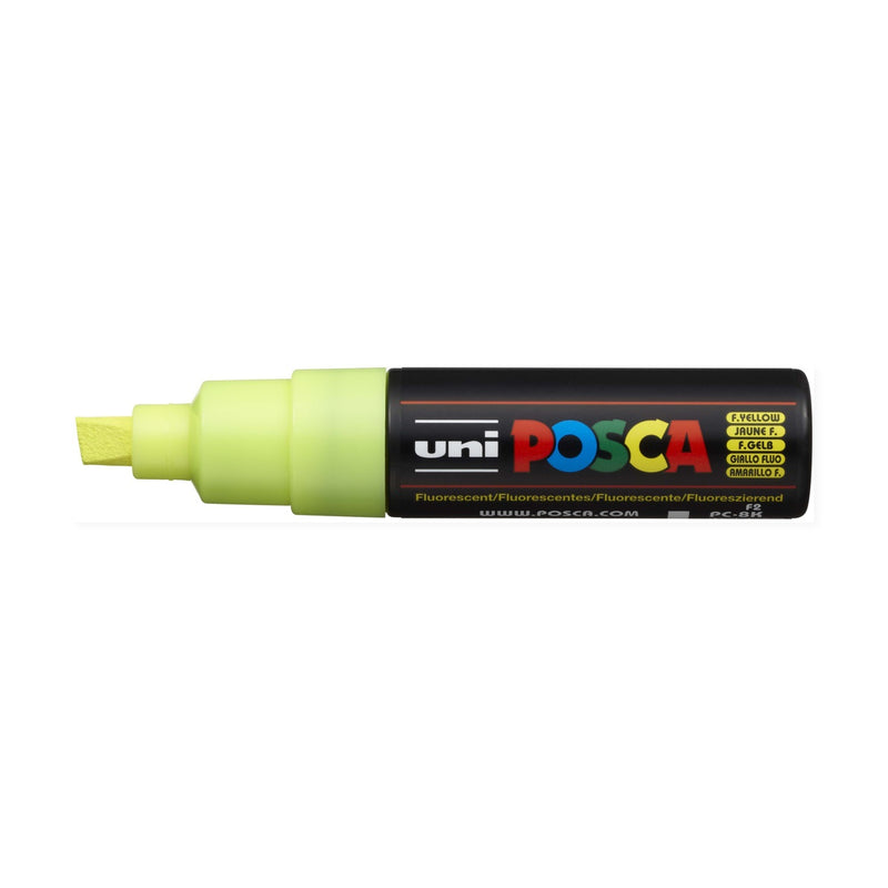 Marcador Posca 8K Amarillo Fluorescente