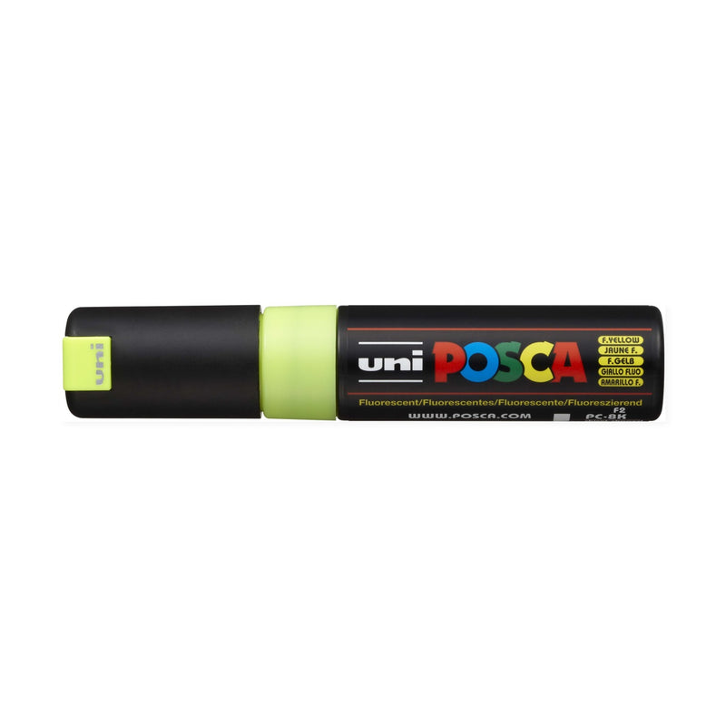 Marcador Posca 8K Amarillo Fluorescente