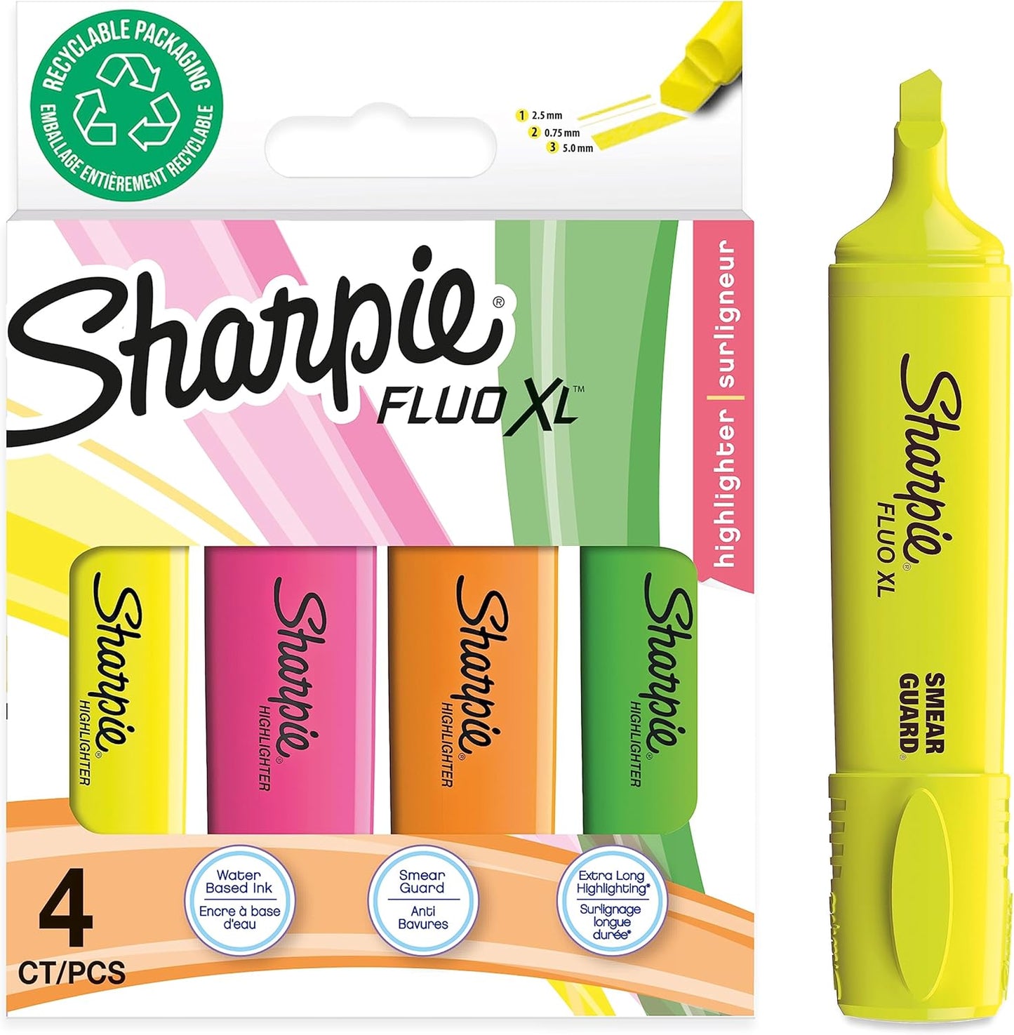 Resaltador Sharpie Blade Surtido 4 Unidades