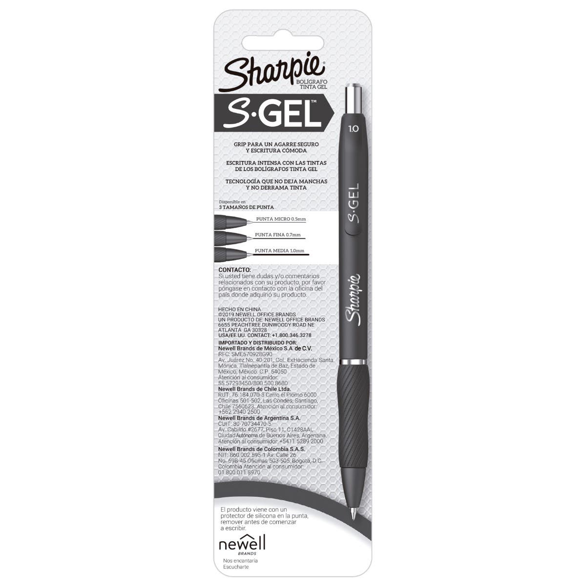 SHARPIE GEL NEGRO PTA MEDIA 1.0MM TJX2