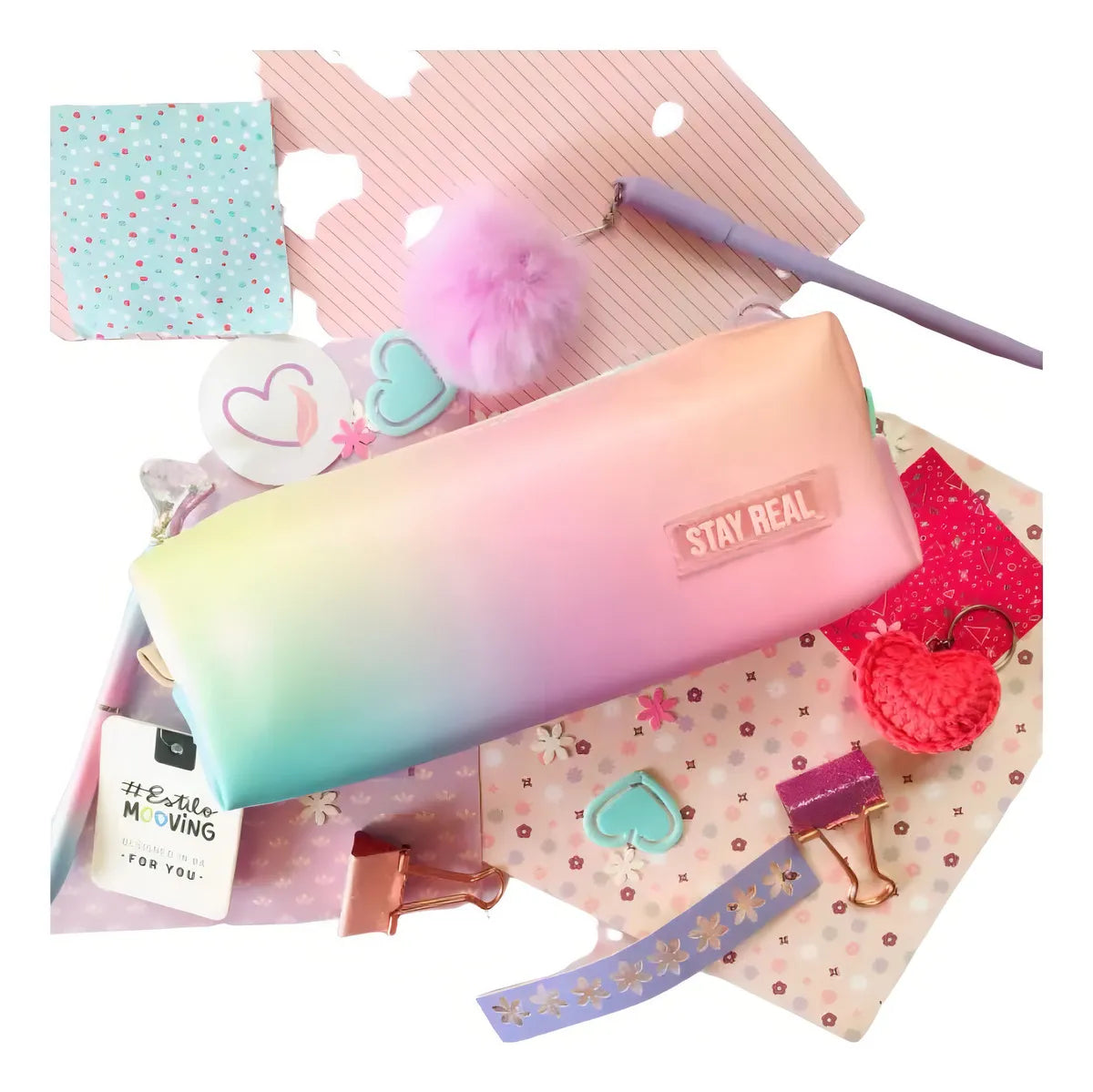 Estuche Vértice Square Rainbow Fun