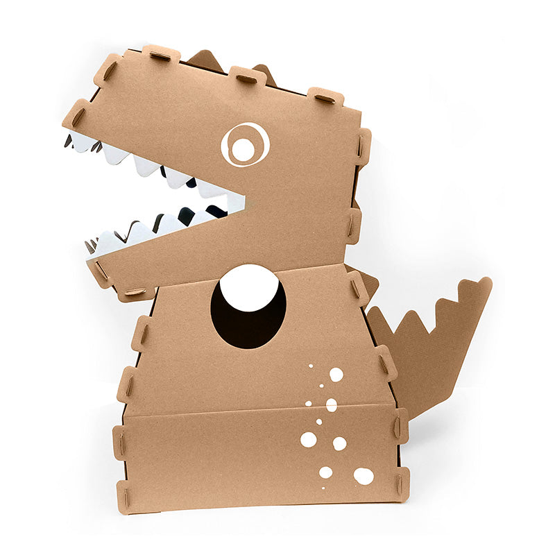 Figuras de cartón para pintar- Disfraz de T-Rex Magia y Cartón
