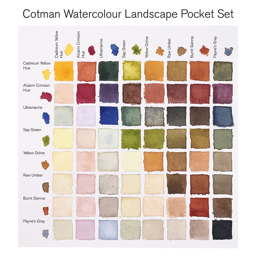 Acuarela Cotman Set Landscape 8hp Winsor And Newton Nacional Librería
