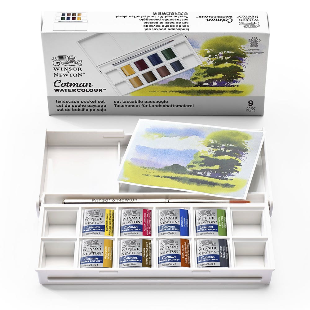 Acuarela Cotman Set Landscape 8hp Winsor And Newton Nacional Librería