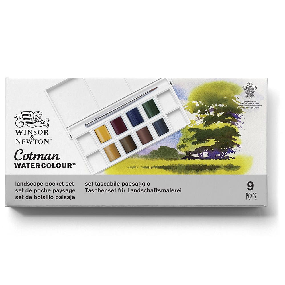 Acuarela Cotman Set Landscape 8hp Winsor And Newton Nacional Librería