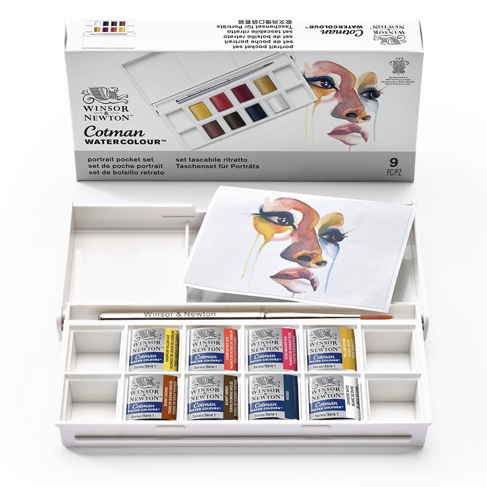 Acuarela Cotman Set Portrait 8hp Winsor And Newton Nacional Librería