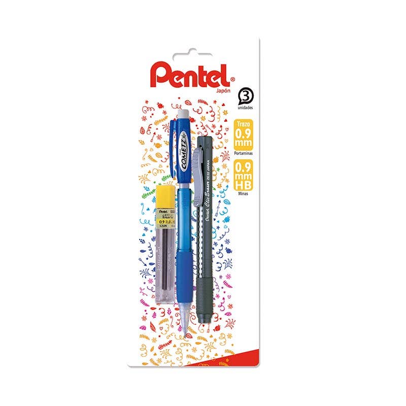 BL: Portam Cometz 09+minas+portagoma Pentel Nacional Librería