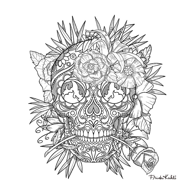 Block para colorear Frida Kahlo Colorear Artel Nacional Librería