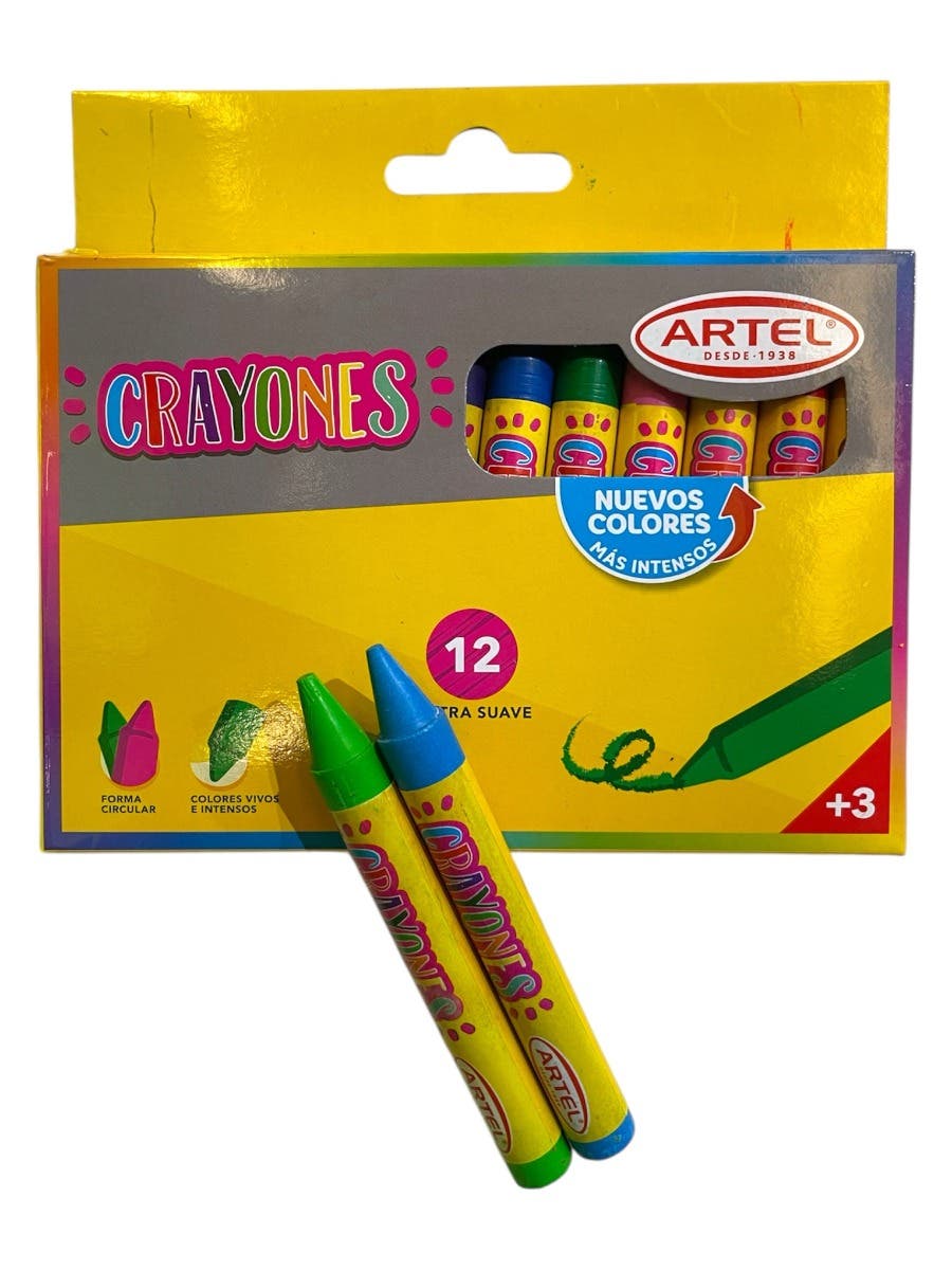 Crayones 12 Colores Artel Artel Nacional Librería