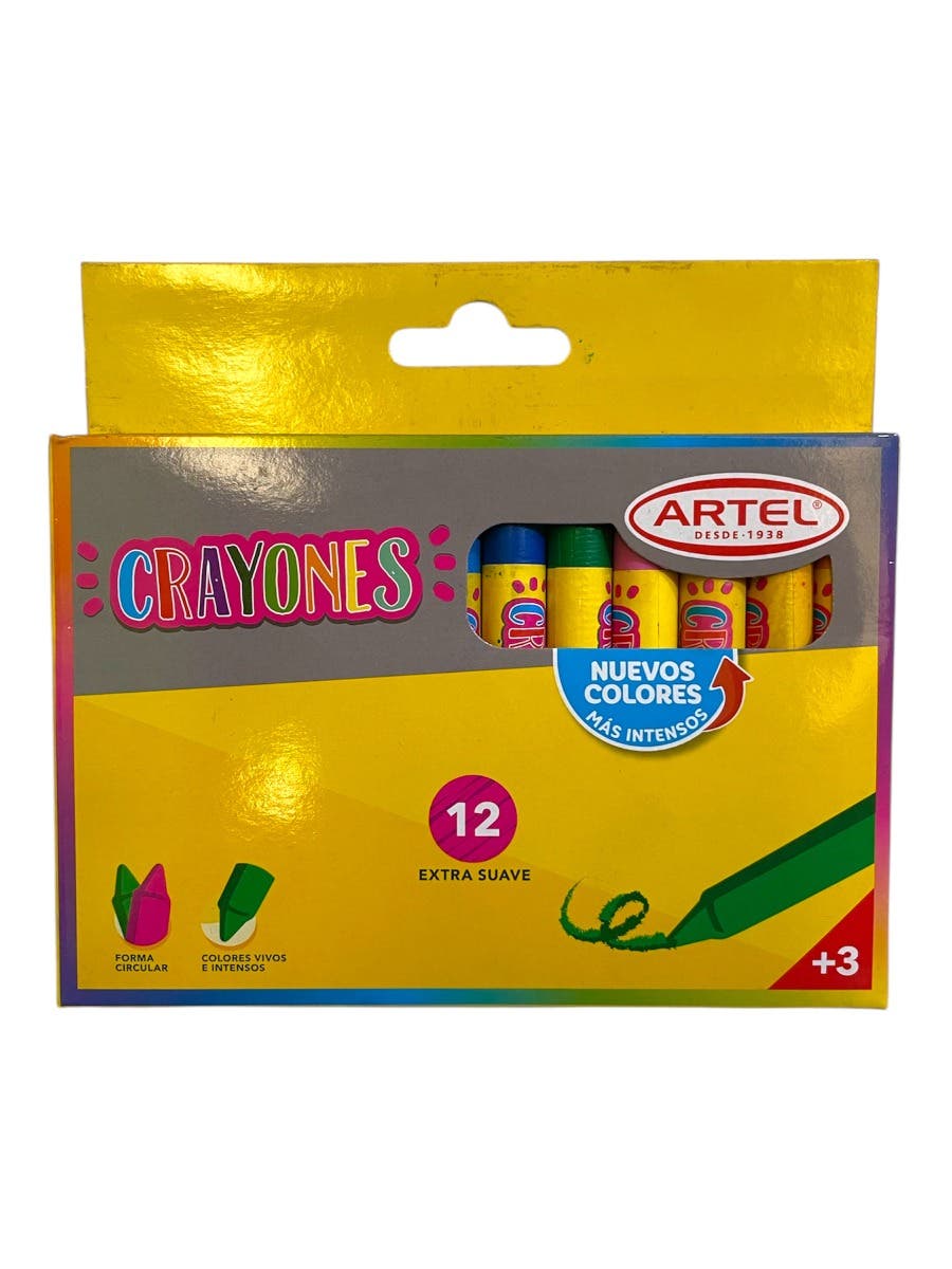 Crayones 12 Colores Artel Artel Nacional Librería