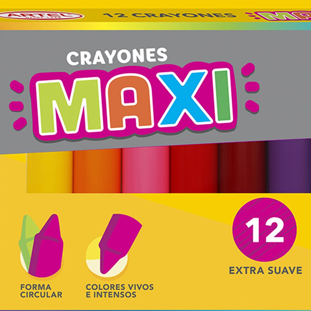 Crayones Maxi 12 Colores Artel Artel Nacional Librería