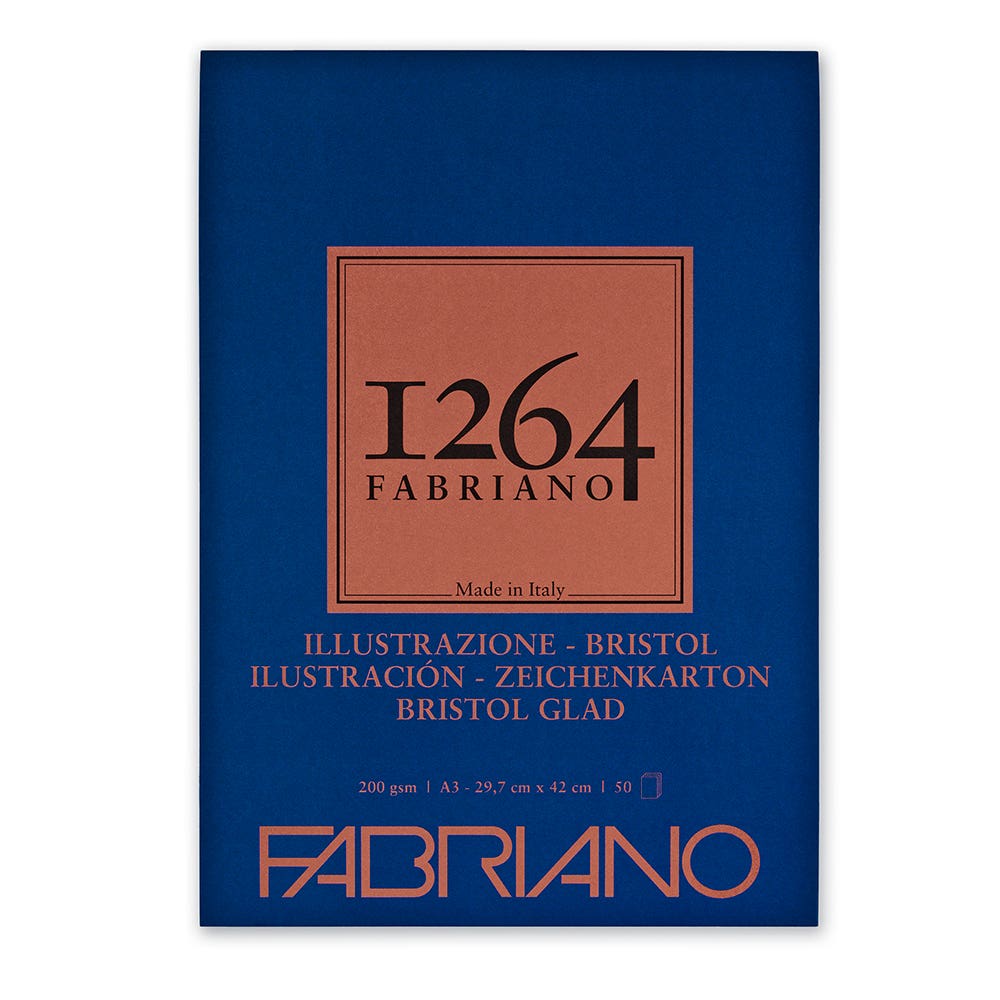 Croquera 1264 Bristol 200G A3, 50 hjs Fabriano Nacional Librería