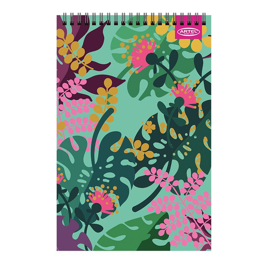 CROQUERA ARTEL 80 HOJAS DISEÑO FLORAL Artel Nacional Librería
