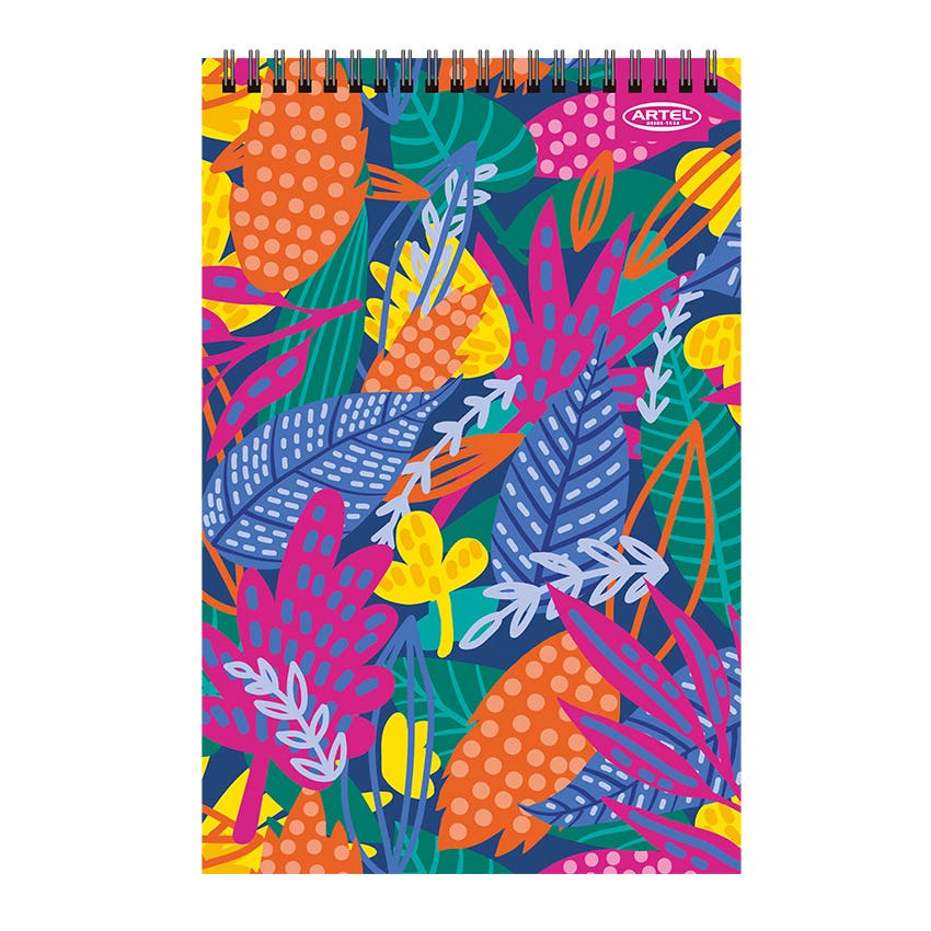 CROQUERA ARTEL 80 HOJAS DISEÑO FLORAL Artel Nacional Librería