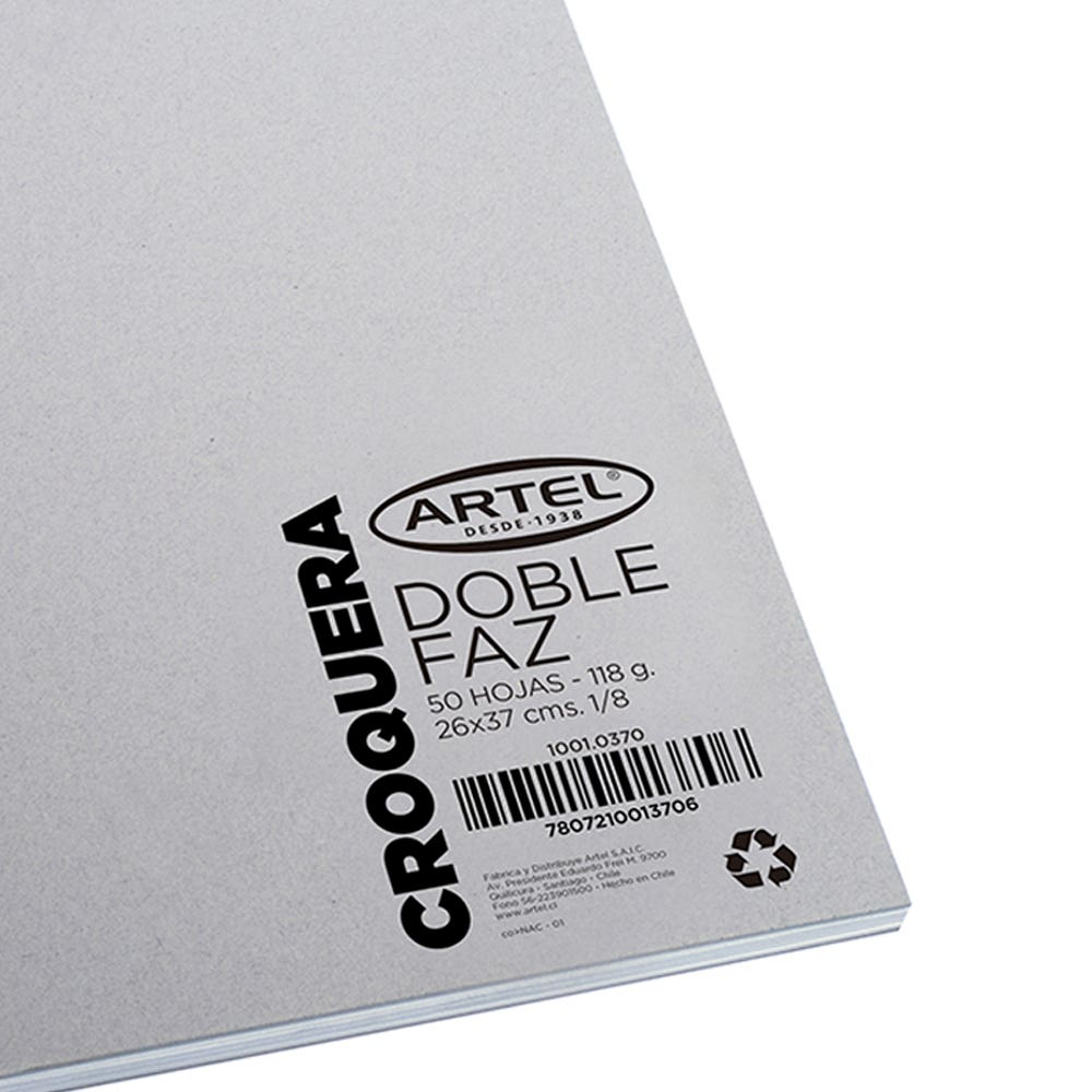 Croquera Dob Faz 1/8 Espi 50 h 26x37 Artel Nacional Librería