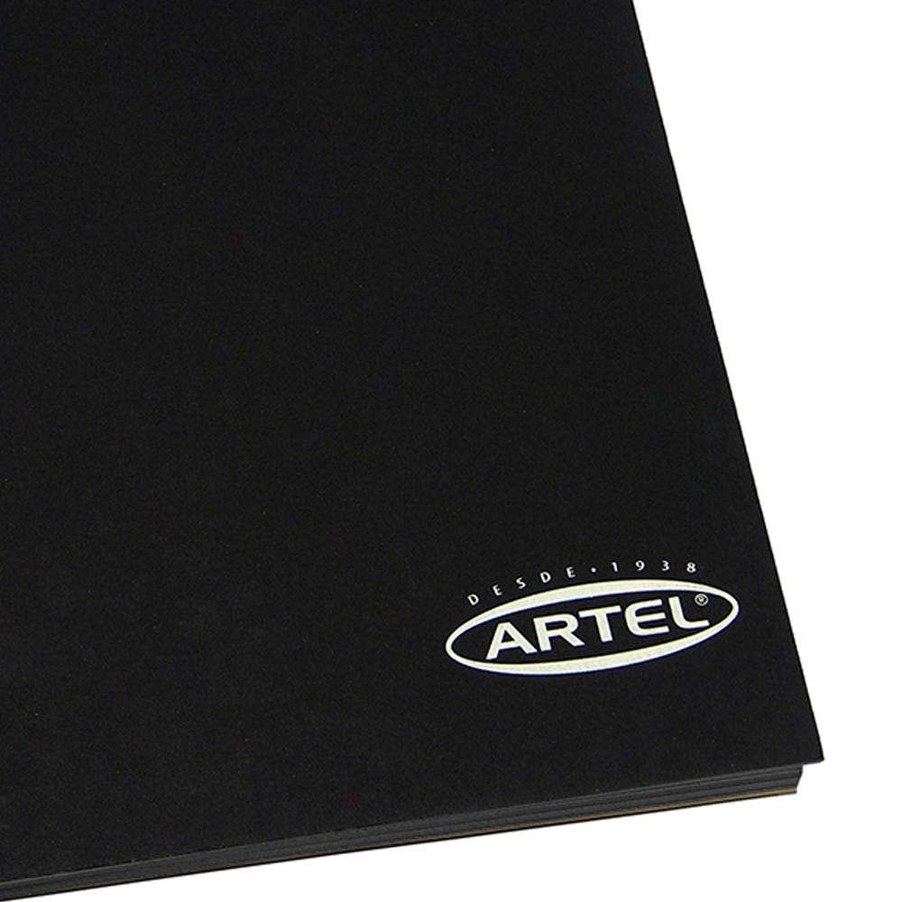 Croquera negra hoja NEGRA 50hjs 16x21 Artel Nacional Librería