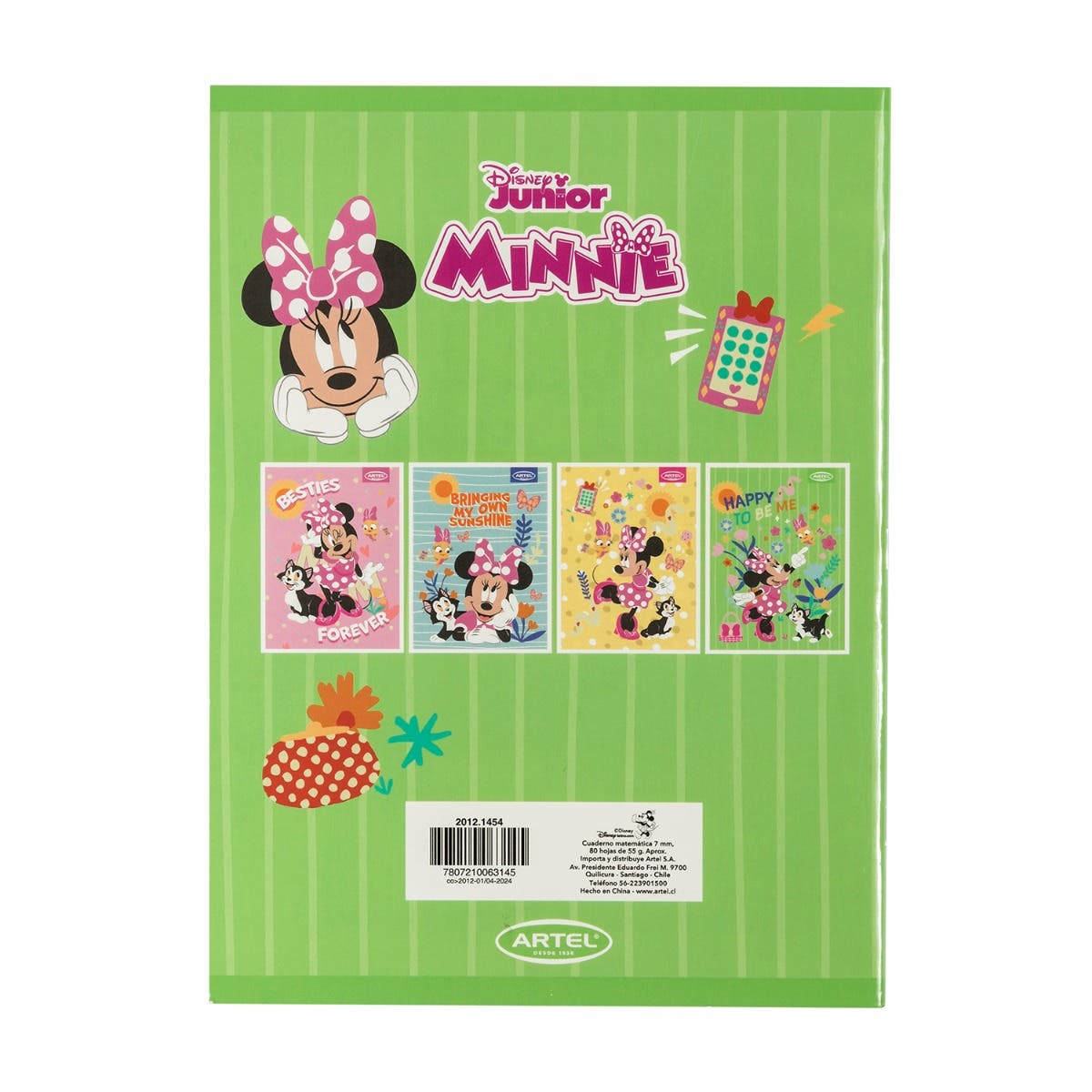 CUAD COLLEGE 80 HJ. MINNIE JR Artel Nacional Librería
