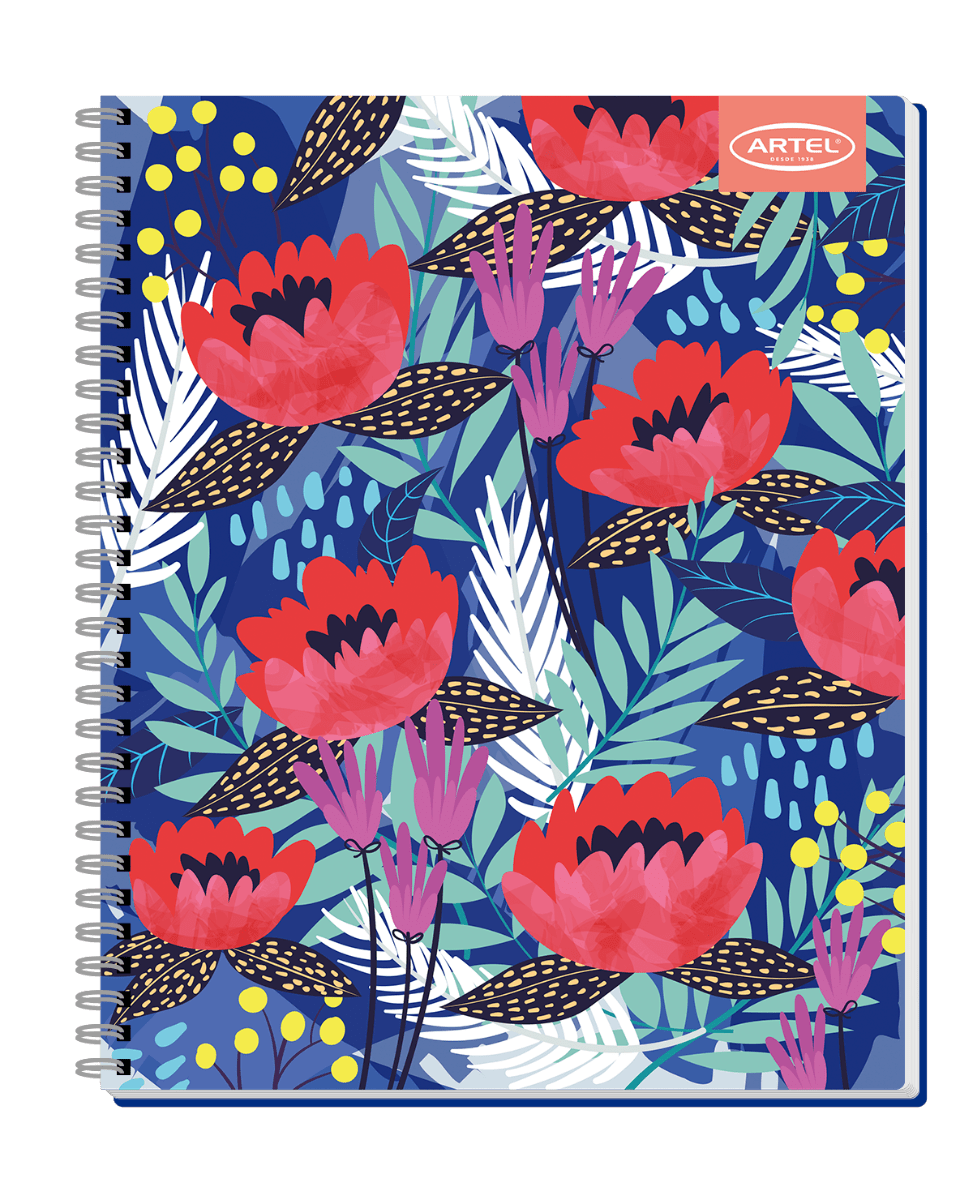 CUAD. UNIV 100H 7MM FLORAL ARTEL Artel Nacional Librería