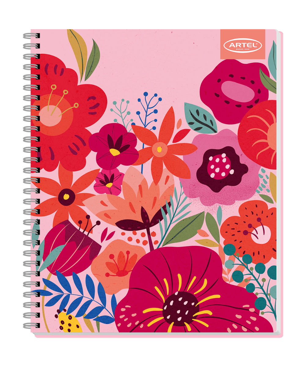CUAD. UNIV 100H 7MM FLORAL ARTEL Artel Nacional Librería