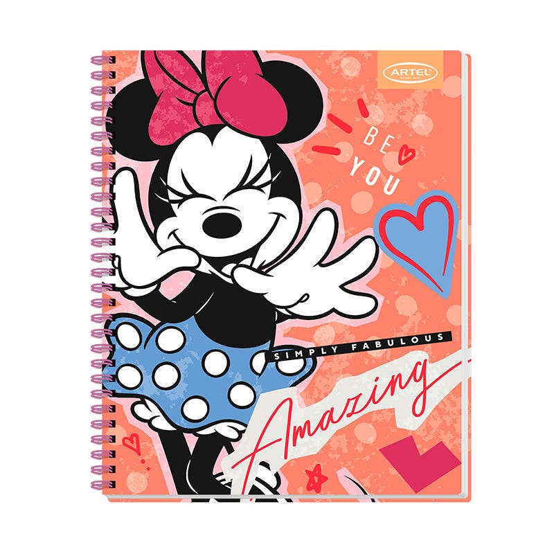 CUAD UNIV 100H 7MM MINNIE COLLAGE Artel Nacional Librería