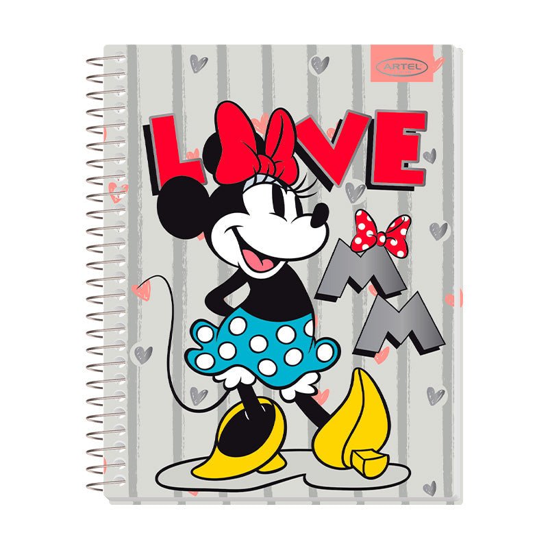 CUADERNO ESPECIAL 150 HOJAS 7MM MINNIE DOTS Artel Importado Nacional Librería