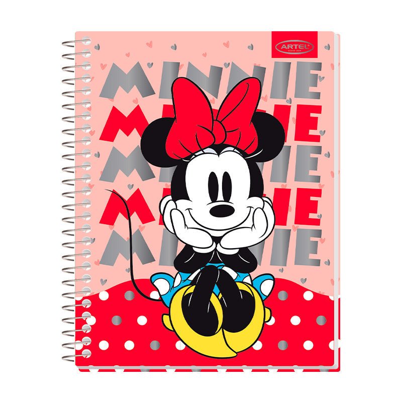 CUADERNO ESPECIAL 150 HOJAS 7MM MINNIE DOTS Artel Importado Nacional Librería