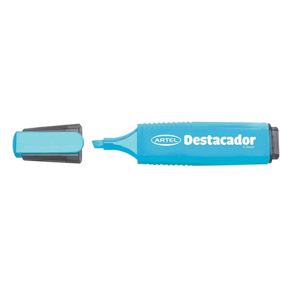 Destacador Artel Celeste biselado 5,3mm Artel Nacional Librería