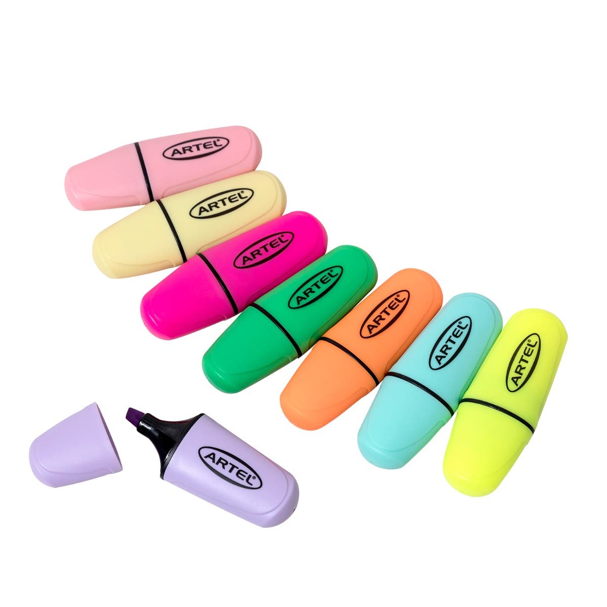 Destacador Mini Pastel + fluor 8 unidade Artel Nacional Librería