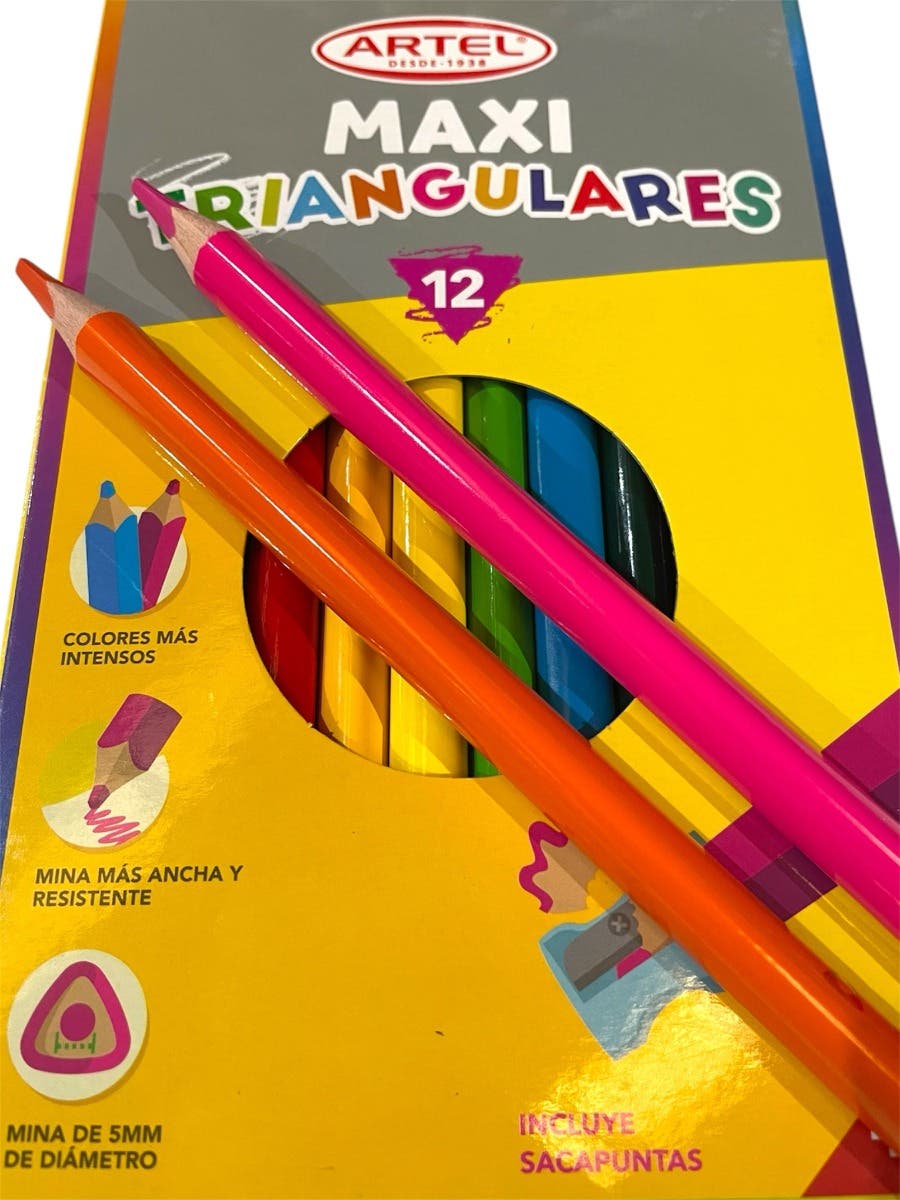 Est. 12 Lapices de colores Maxi Artel 5m Artel Nacional Librería