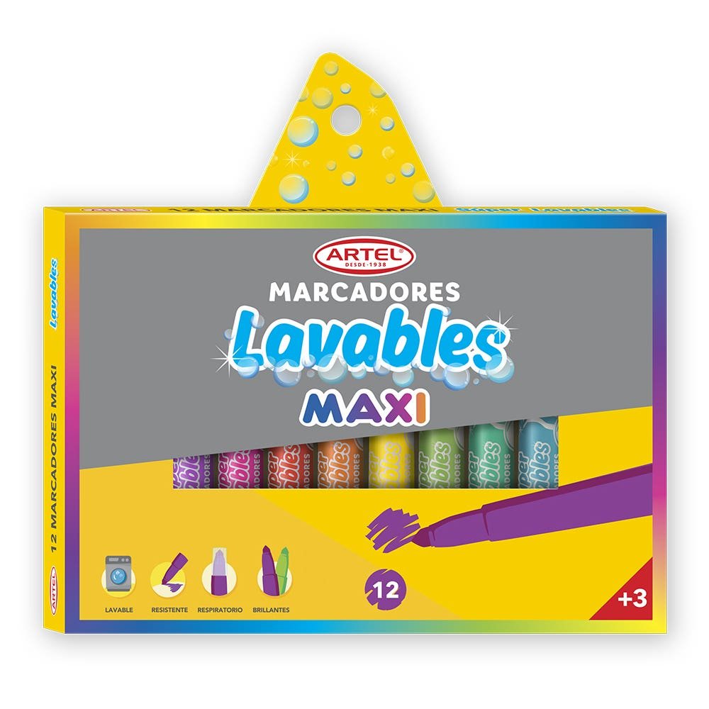 Est. 12 marcad Súper Lavables Maxi ARTEL Artel Nacional Librería