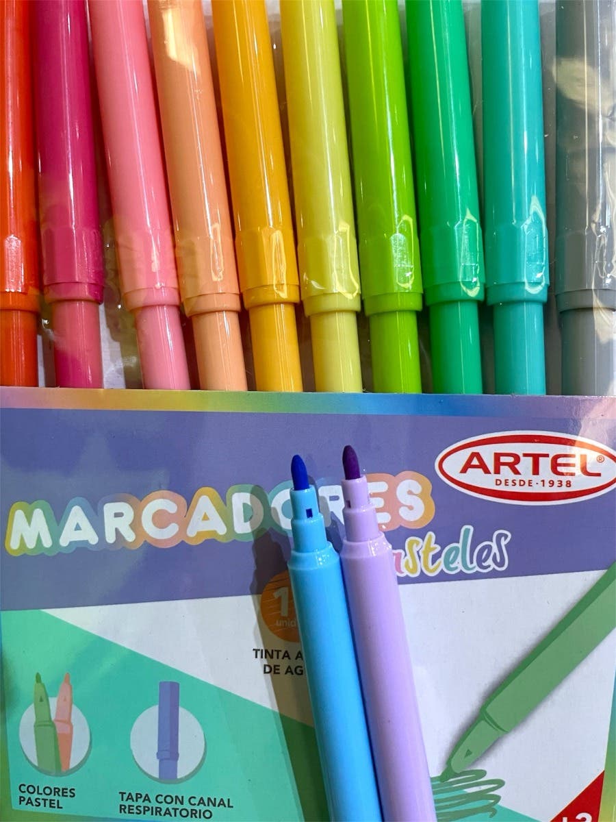 Est. 12 marcadores ARTEL Pastel 12 col Artel Nacional Librería