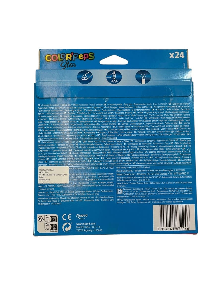 Est.24 Lapiz color Maped largos Maped Nacional Librería