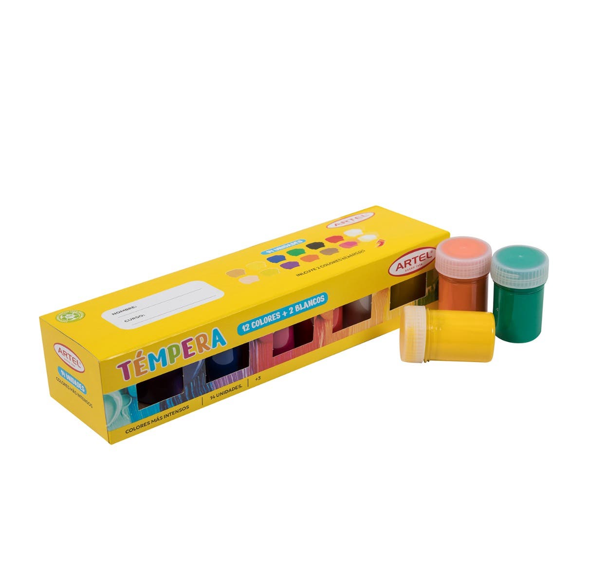 Estuche Tempera Artel 12 Colores + 2 Blancos Adicionales Artel Nacional Librería