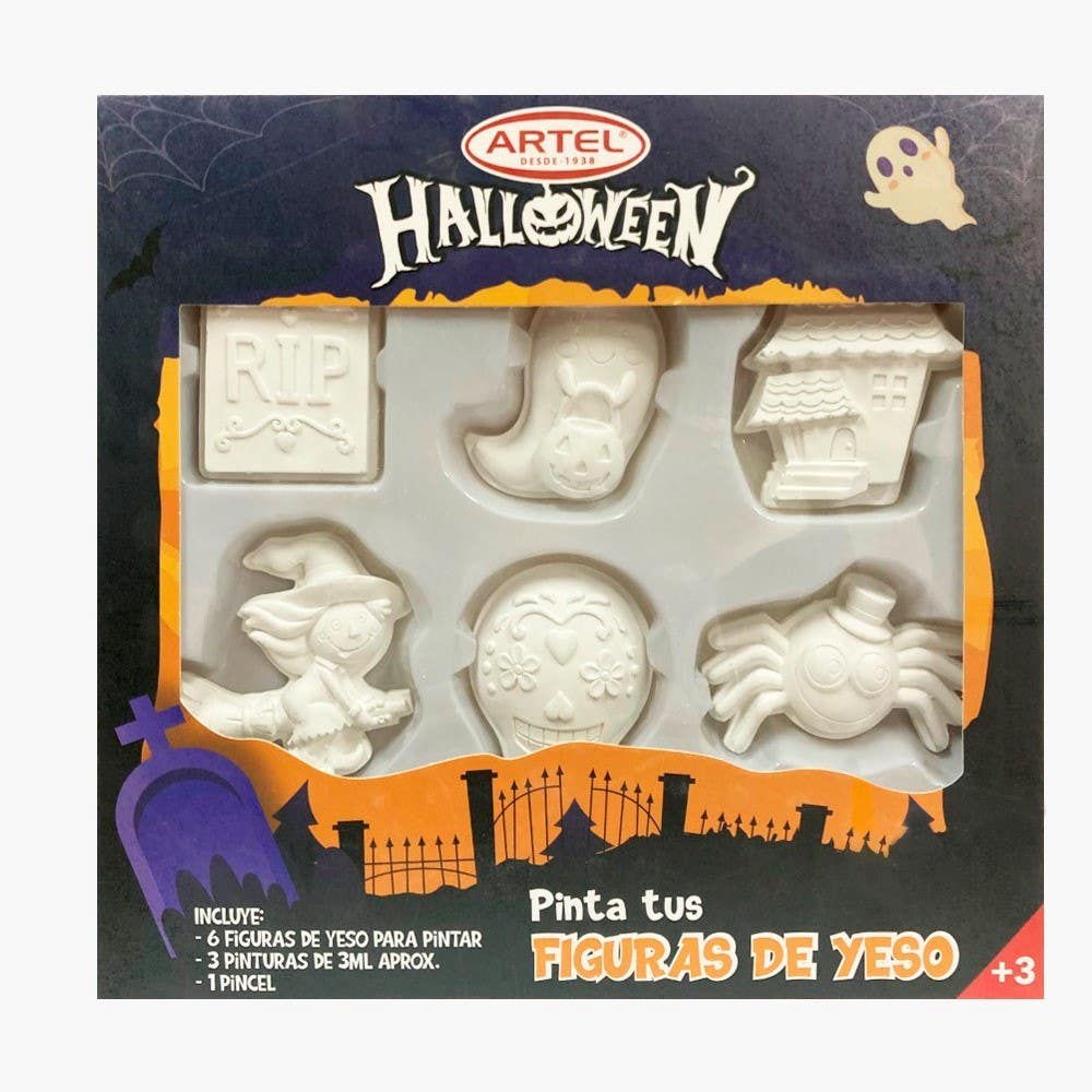 Figuras yeso para pintar Halloween Artel Nacional Librería