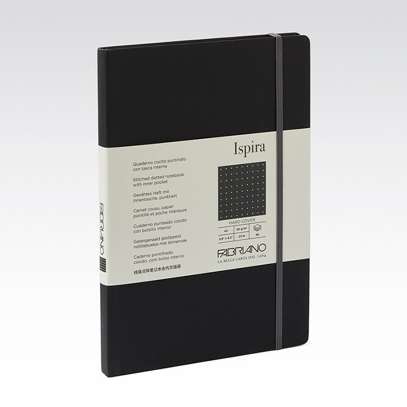 ISPIRA HARD A5 DOTS BLACK 96 FF Fabriano Nacional Librería