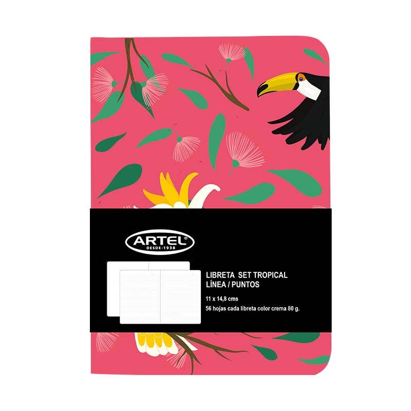 Libreta Set 2 Tropical Artel Linea/Pun 5 Artel Nacional Librería