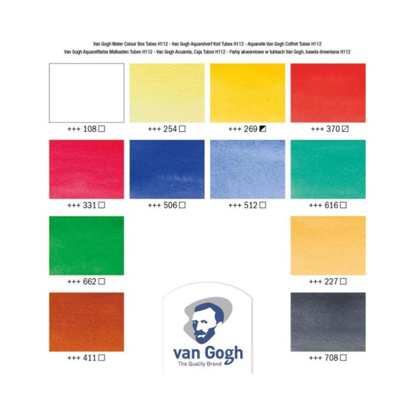 Maleta 12 acuarelas Van Gogh + accesorio Talens Nacional Librería