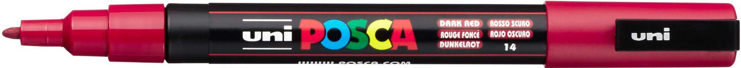 MARCADOR POSCA 3M ROJO OSCURO Posca Nacional Librería