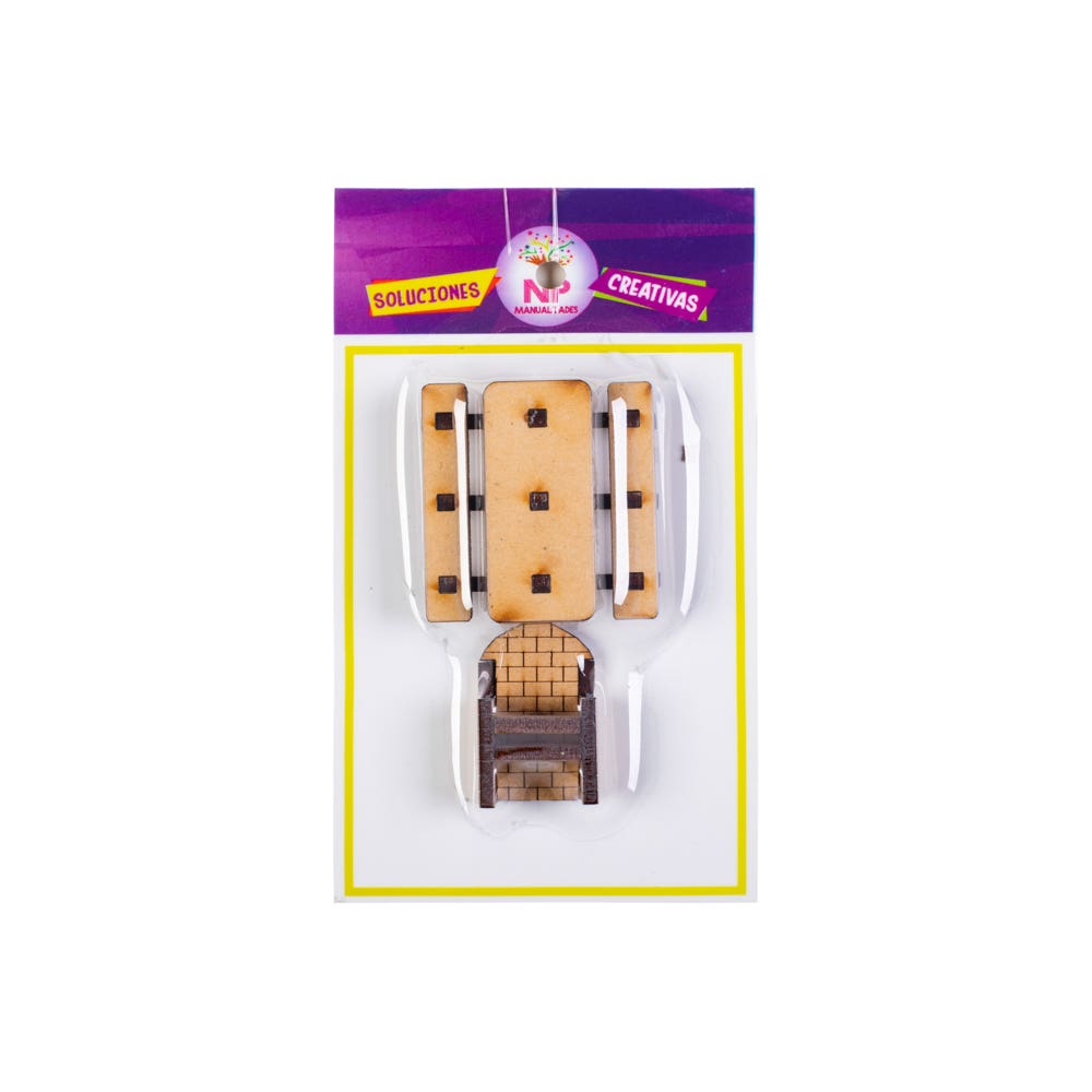 Mueble maqueta Set Quincho + Mesa Np Manualidades Nacional Librería
