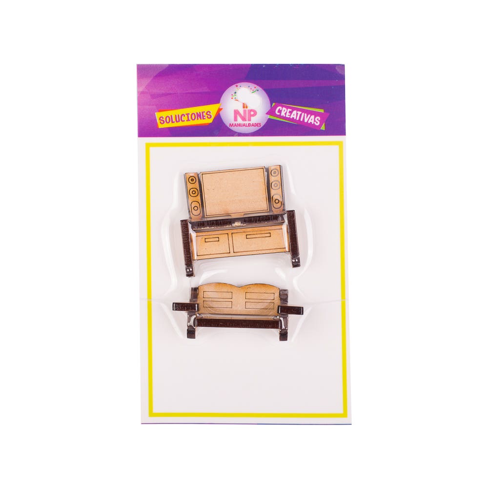 Mueble maqueta Set Rack TV Np Manualidades Nacional Librería