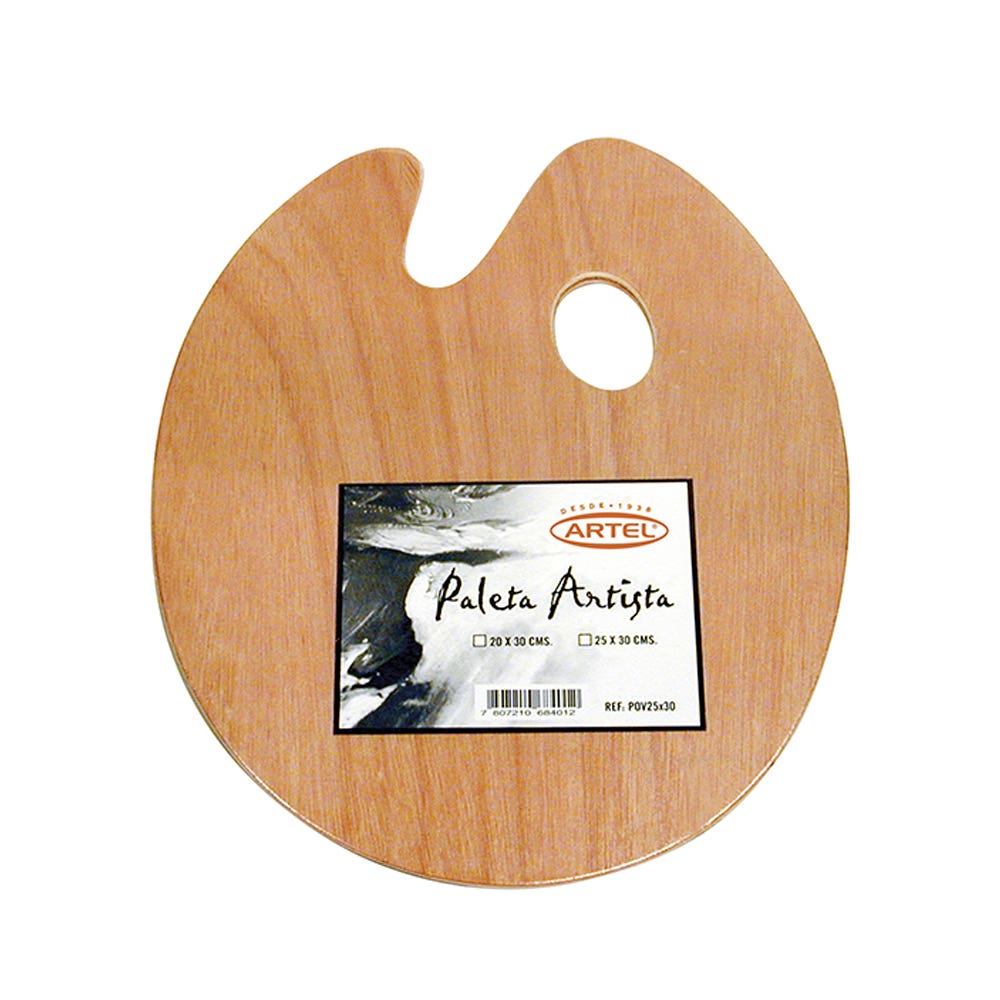 Paleta madera ovalada 20x30 cm Artel Nacional Librería
