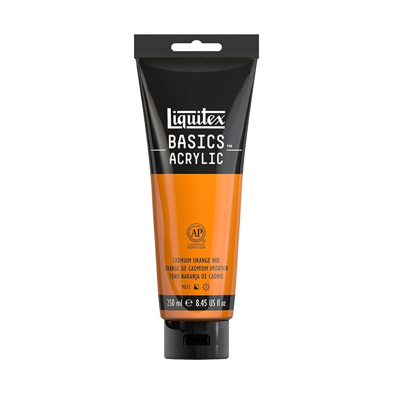 PINT.ACRILICA BASIC NARANJA CADMIO 250ML Liquitex Nacional Librería