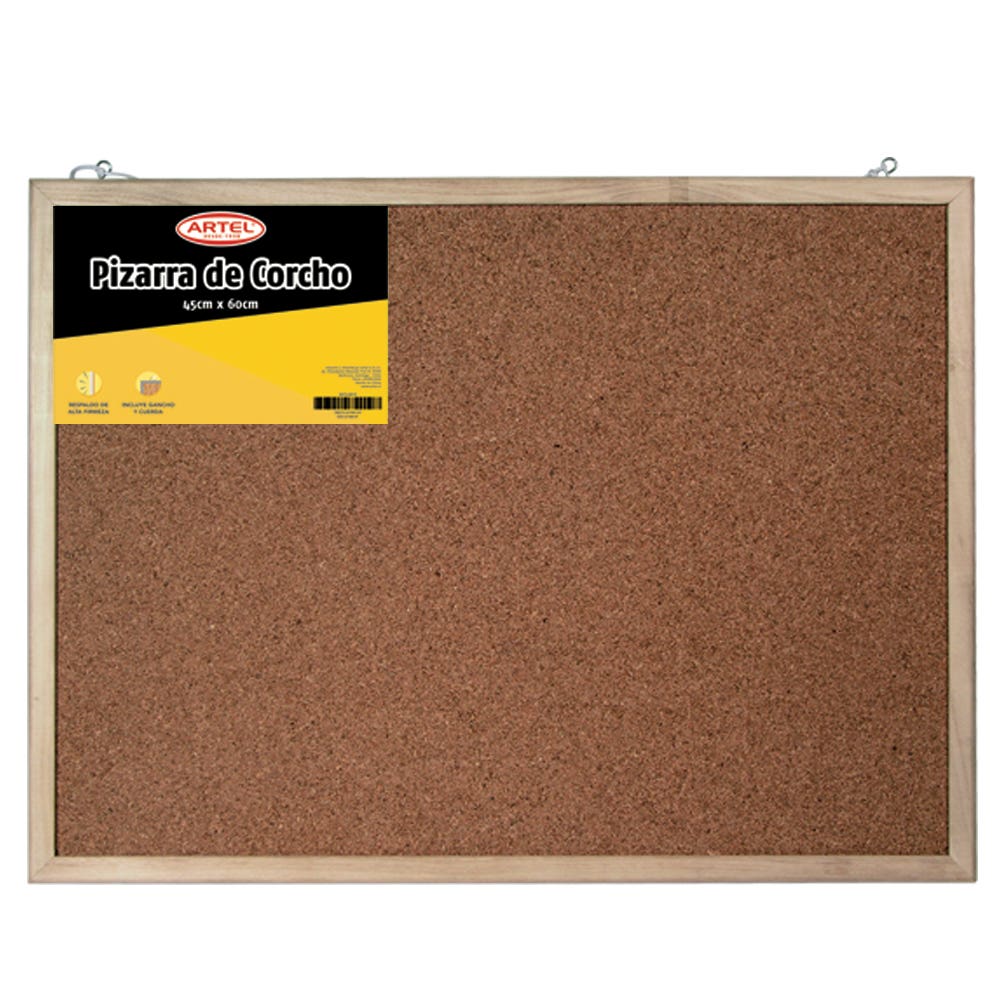 Pizarra ARTEL multiuso corcho 45x60cm Artel Nacional Librería