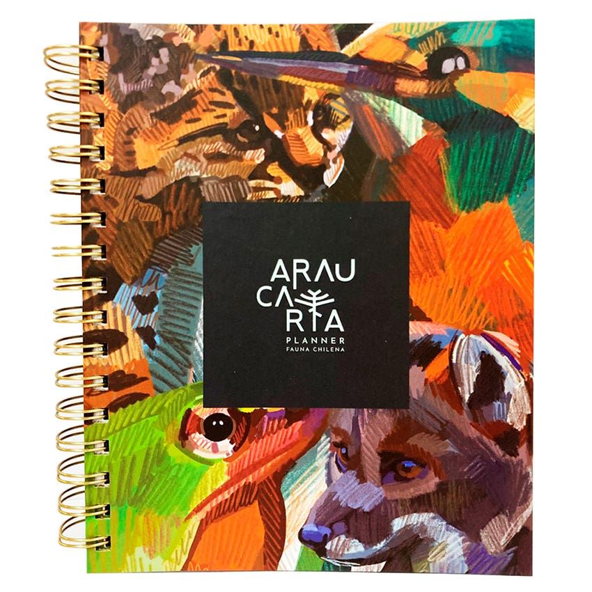 Planner 17,4x21,4cm Fauna Ch. Araucaria Artel Nacional Librería
