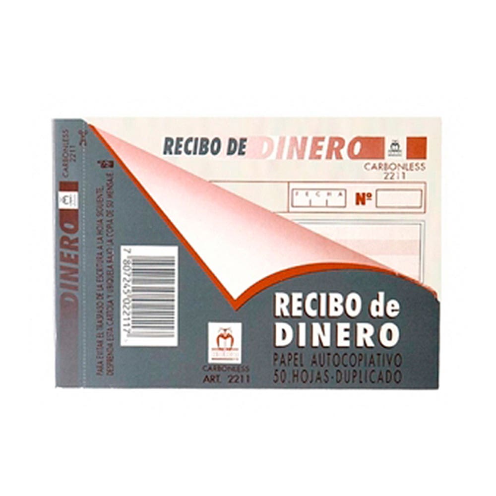 Recibo De Dinero 2211 Carbonless Buho Buho Nacional Librería