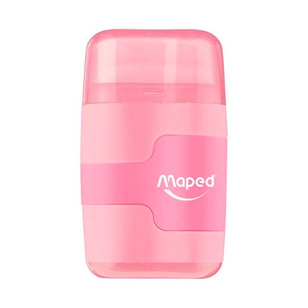 Sacapuntas Doble Con Depósito + Goma Color Pastel Aleatorio Maped Maped Nacional Librería